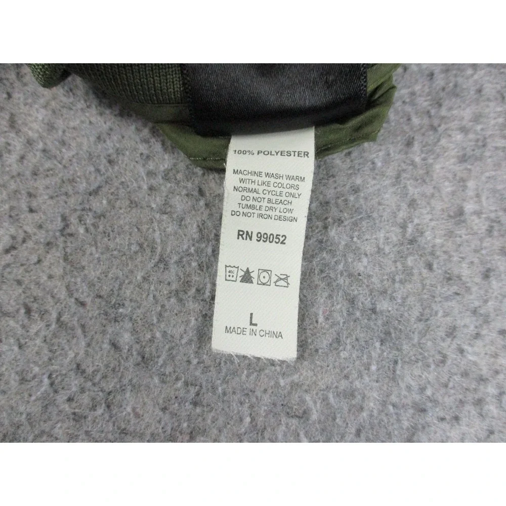 Santa Cruz Jacket Mens Large Green Screaming Hand Bomber Zip Lightweight Coat